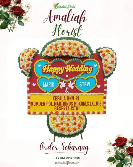 Papan Bunga Pernikahan Suriamedal